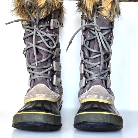 Sorels Women's Fur-Lined Winter Boots - Brown and Black size 10 - Picture 2 of 6